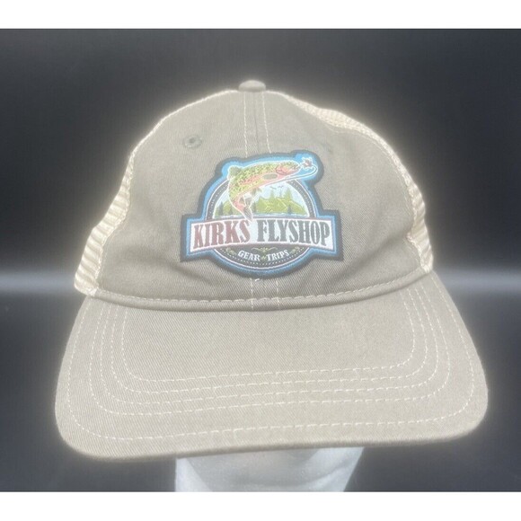 Kirks FlyShop Gear Trips Brown Baseball Hat Cap Adjustable - Picture 2 of 8